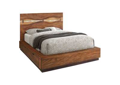 Winslow Storage Queen Bed Smokey Walnut and Coffee Bean,Coaster Furniture