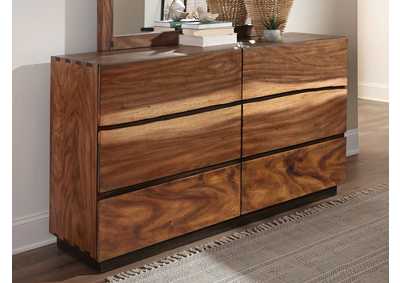 Winslow 6-drawer Dresser Smokey Walnut and Coffee Bean,Coaster Furniture