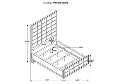 Durango 4-piece California King Panel Bedroom Set Grey and Smoked Peppercorn,Coaster Furniture