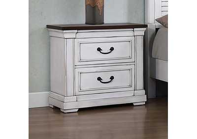 Image for Hillcrest 2-drawer Nightstand Dark Rum and White