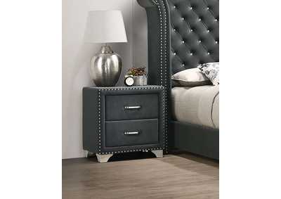 Image for Melody 2-drawer Upholstered Nightstand Grey
