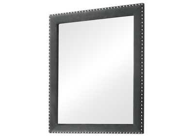 Image for Melody Rectangular Upholstered Dresser Mirror Grey