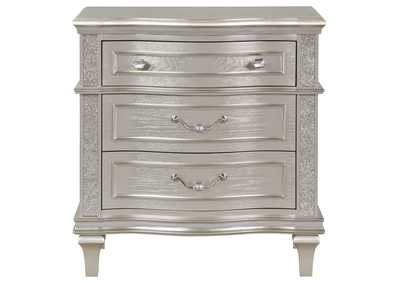 Evangeline 3-Drawer Nightstand Silver Oak,Coaster Furniture