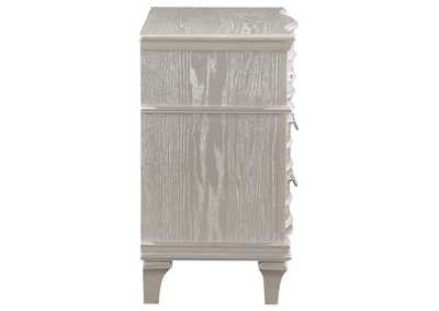 Evangeline 3-Drawer Nightstand Silver Oak,Coaster Furniture