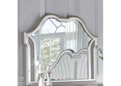 Image for Evangeline Camel Top Dresser Mirror Silver Oak