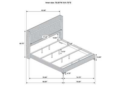 E KING BED,Coaster Furniture