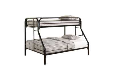 Morgan Twin-over-Full Black Bunk Bed,Coaster Furniture