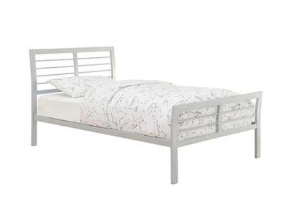 Gallery Cooper Contemporary Silver Metal Twin Bed,Coaster Furniture