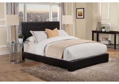 Conner Casual Black Upholstered Queen Bed,Coaster Furniture