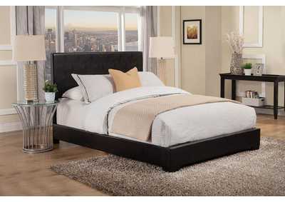 Conner Queen Upholstered Panel Bed Black,Coaster Furniture