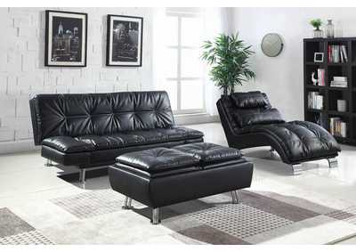 Dilleston Tufted Back Upholstered Sofa Bed Black,Coaster Furniture
