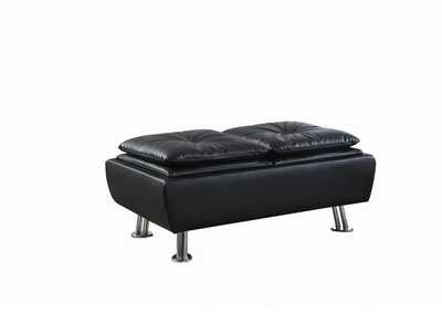 Image for Dilleston Storage Ottoman with Removable Trays Black