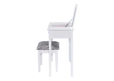 Seline 2-Piece Vanity Set White And Zebra,Coaster Furniture