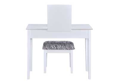 2-piece Vanity Set White and Zebra,Coaster Furniture