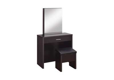 Image for Harvey 2-Piece Vanity Set With Lift-Top Stool Cappuccino