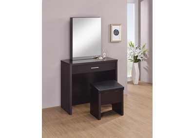 Harvey 2-Piece Vanity Set With Lift-Top Stool Cappuccino,Coaster Furniture