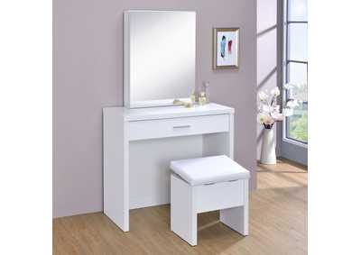 Image for Harvey 2-piece Vanity Set with Lift-Top Stool White