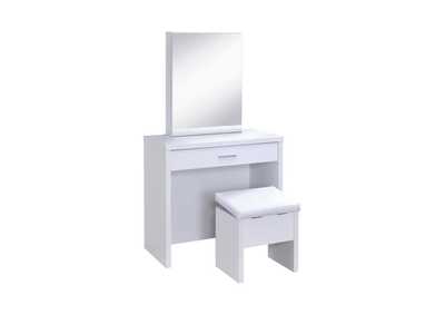 Image for 2-piece Vanity Set with Lift-Top Stool White