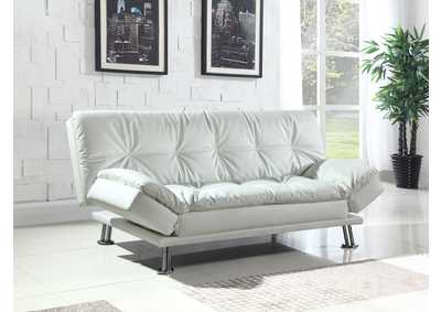 Image for Dilleston Tufted Back Upholstered Sofa Bed White