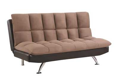 Elise Biscuit Tufted Back Sofa Bed Brown,Coaster Furniture