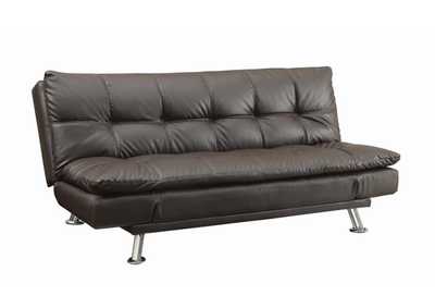 Image for Dilleston Tufted Back Upholstered Sofa Bed Brown