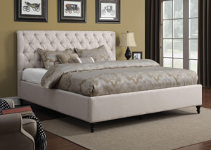 Image for Off White Upholstered King Bed