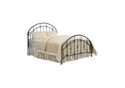 Image for Heathered Gray Maywood Transitional Black Metal Full Bed