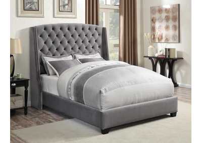Pissarro Full Tufted Upholstered Bed Grey,Coaster Furniture