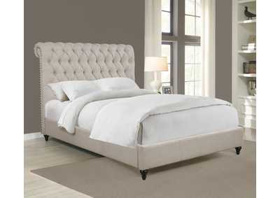 Image for Devon Button Tufted Upholstered Eastern King Bed Beige