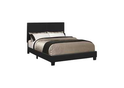 Black Mauve Upholstered Platform Black Queen Bed,Coaster Furniture