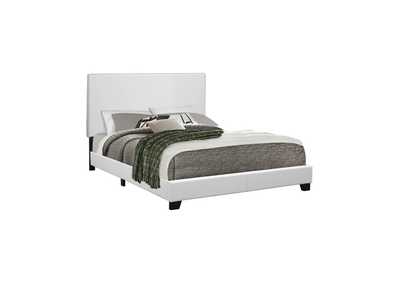 Muave Queen Upholstered Bed White