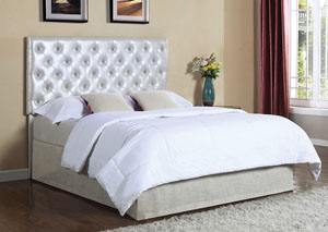 Image for Silver Upholstered King Headboard