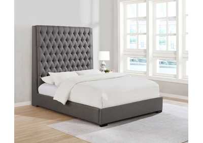 Image for Camille Eastern King Button Tufted Bed Grey