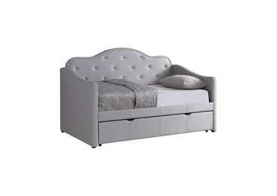 Image for Pearlescent Grey Upholstered Daybed