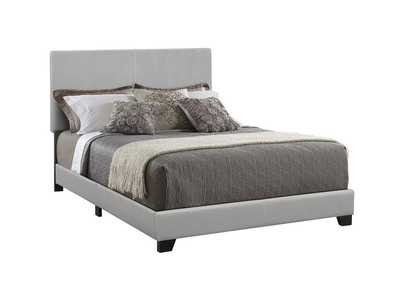 Silver Chalice Dorian Grey Faux Leather Upholstered Full Bed,Coaster Furniture
