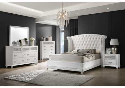 Image for Barzini Upholstered Tufted Bedroom Set White