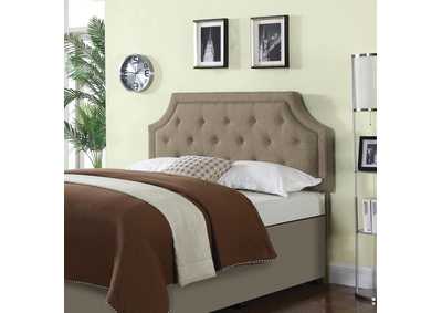 Image for Rutherford Queen and Full Tufted Upholstered Headboard Mushroom