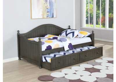 Julie Ann Twin Daybed with Trundle Warm Grey