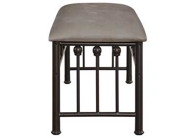 Livingston Upholstered Bench Brown and Dark Bronze,Coaster Furniture