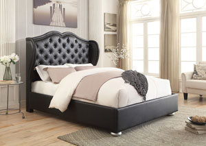 Image for Black Eastern King Upholstered/Platform Bed