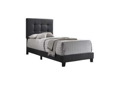 Image for Mapes Tufted Upholstered Twin Bed Charcoal