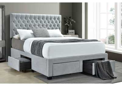 Image for Soledad Full 4-drawer Button Tufted Storage Bed Beige