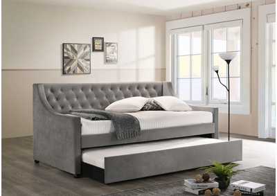 Chatsboro Twin Upholstered Daybed with Trundle Grey,Coaster Furniture