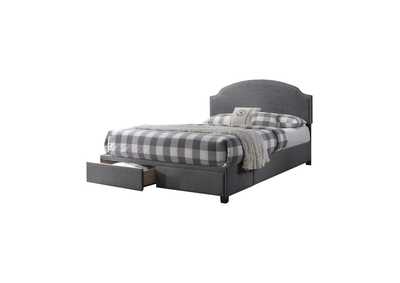 Image for Niland Eastern King 2-drawer Upholstered Storage Bed Charcoal