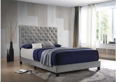 Image for Warner Queen Upholstered Bed Grey