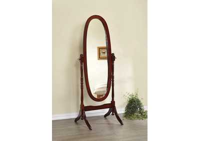 Oval Cheval Mirror Merlot,Coaster Furniture