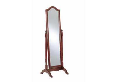 Rectangular Cheval Mirror with Arched Top Merlot,Coaster Furniture