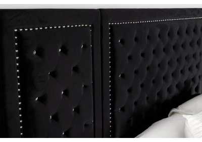 Image for Hailey Tufted Upholstered Wall Bed Panel Black