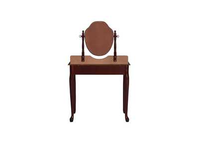 2-piece Vanity Set with Upholstered Stool Brown Red,Coaster Furniture