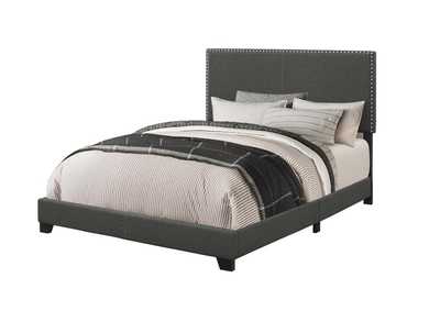 Image for Boyd Eastern King Upholstered Bed With Nailhead Trim Charcoal